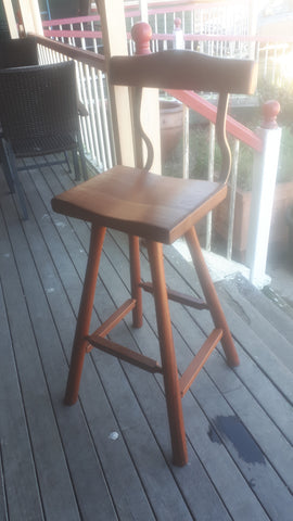 Woodcraft Bar Stool with Back