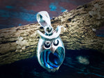 #312 Paua Shell Owl Pendant