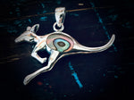 #313 Paua Shell Kangaroo Pendant