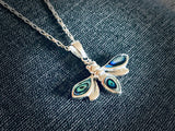 #316 Paua Shell and Silver Bee Pendant