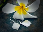 #125 Brushed Silver Leaf Earrings