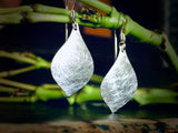 #125 Brushed Silver Leaf Earrings