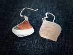 #125 Brushed Silver Leaf Earrings