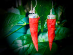 #123 Red Coral Earrings