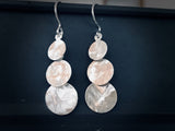 #130 Brushed Silver Disc Earrings