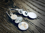 #130 Brushed Silver Disc Earrings