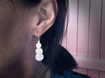 #130 Brushed Silver Disc Earrings