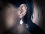 #125 Brushed Silver Leaf Earrings