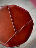 Bar Stool with  Leather seat - Round