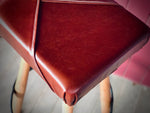 Bar Stool with Leather seat - Rectangle