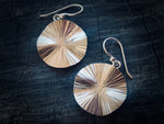 #104 Corrugated Circle Earrings