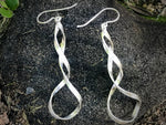 #107 Large Brushed Spiral Earrings